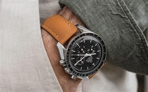 omega speedmaster leather strap release clasp|omega speedmaster replacement strap.